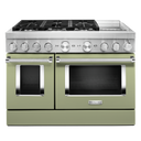 KitchenAid® 48'' Smart Commercial-Style Dual Fuel Range with Griddle KFDC558JAV