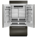 Kitchenaid® 24.2 Cu. Ft. 42 Width Built-In Stainless French Door Refrigerator with Platinum Interior Design KBFN502EBS