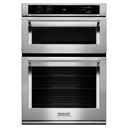 Kitchenaid® 30 Combination Wall Oven with Even-Heat™  True Convection (Lower Oven) KOCE500ESS