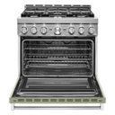 KitchenAid® 36'' Smart Commercial-Style Gas Range with 6 Burners KFGC506JAV