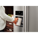 Kitchenaid® 24.8 cu ft. Side-by-Side Refrigerator with Exterior Ice and Water and PrintShield™ finish KRSF705HPS