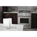 KitchenAid® Commercial-Style Range Handle Medallion Kit, Silver W11368841SI