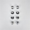 Cooktop Burner Control Knob Kit, Stainless Steel W10231704
