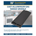 Cast Alluminum Gas Range Griddle W10432544