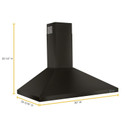 Whirlpool® 30" Contemporary Black Stainless Wall Mount Range Hood WVW53UC0HV