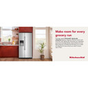 Kitchenaid® 20.8 Cu. Ft. Counter-Depth Side-by-Side Refrigerator with Exterior Ice and Water Dispenser in PrintShield™ Finish KRSC536RPS