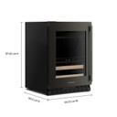 Kitchenaid® 24" Beverage Center with Glass Door and Wood-Front Racks KUBL524SBE