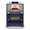 Kitchenaid® 30-inch Smart Electric Combo Wall Oven with Assisted Cooking Modes - White KOEC730SWH