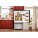 Kitchenaid® 22 Cu. Ft. 33-Inch Standard-Depth Bottom Mount Refrigerator with Right Door Swing KRBR133SPS