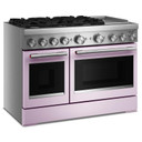 Kitchenaid® 48-Inch 6 Burner Commercial-Style Dual Fuel Range with Griddle KFDD948SWF