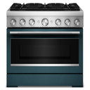 Kitchenaid® 36-Inch 6 Burner Commercial-Style Dual Fuel Range with No Preheat Air Fry Mode KFDS936SAG