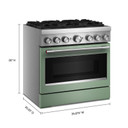 Kitchenaid® 36-Inch 6 Burner Commercial-Style Dual Fuel Range with No Preheat Air Fry Mode KFDS936SDC