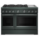 Kitchenaid® 48-Inch 6 Burner Commercial-Style Dual Fuel Range with Griddle KFDD948SJP