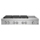 Jennair® 48" NOIR™ Gas Professional-Style Rangetop with Chrome-Infused Griddle JGCP548HM