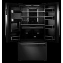 Jennair® RISE™ 72” Counter-Depth French Door Refrigerator with Obsidian Interior JFFCC72EHL