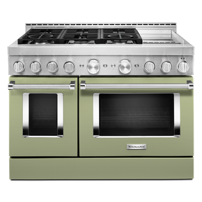 KitchenAid® 48'' Smart Commercial-Style Gas Range with Griddle KFGC558JAV