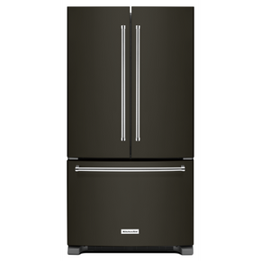 Kitchenaid® 25 Cu. Ft. 36-Width Standard Depth French Door Refrigerator with Interior Dispense and PrintShield™ Finish KRFF305EBS