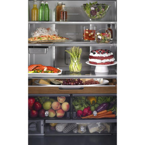 Kitchenaid® 23.8 cu. ft. 36" Counter-Depth French Door Platinum Interior Refrigerator with PrintShield™ Finish KRFC704FPS Kitchenaid® 23.8 cu. ft. 36" Counter-Depth French Door Platinum Interior Refrigerator with PrintShield™ Finish KRFC704FPS