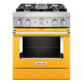 KitchenAid® 30'' Smart Commercial-Style Dual Fuel Range with 4 Burners KFDC500JYP