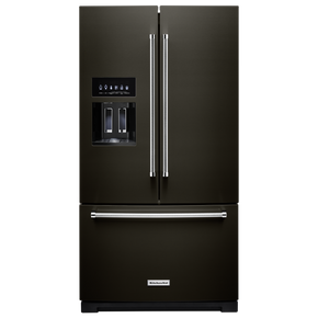 Kitchenaid® 26.8 Cu. Ft. Standard-Depth French Door Refrigerator with Exterior Ice and Water Dispenser KRFF577KBS