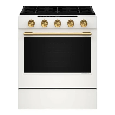Kitchenaid® 5.0 Cu. Ft. Smart Slide-in Gas Range with Convection Cooking Modes and 2-in-1 Burner KSGS530SPL
