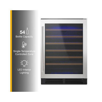 Whirlpool® 24" Undercounter Wine Center with Custom Temperature Control WUW35X24DS