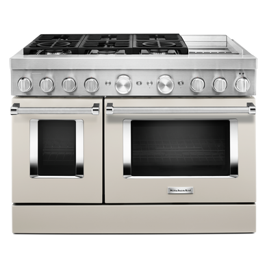 KitchenAid® 48'' Smart Commercial-Style Dual Fuel Range with Griddle KFDC558JMH