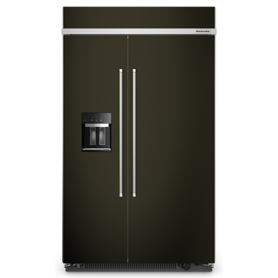 Kitchenaid® 29.4 Cu. Ft. 48" Built-In Side-by-Side Refrigerator with Ice and Water Dispenser KBSD708MBS