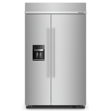 Kitchenaid® 29.4 Cu. Ft. 48 Built-In Side-by-Side Refrigerator with Ice and Water Dispenser KBSD708MSS