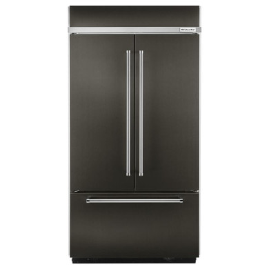 Kitchenaid® 24.2 Cu. Ft. 42" Width Built-In Stainless French Door Refrigerator with Platinum Interior Design KBFN502EBS