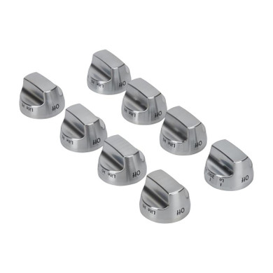 Cooktop Burner Control Knob Kit, Stainless Steel W10231704