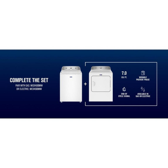 Maytag® 4.6 CU. FT IEC Top Load Washer with Extra Power Cycle MTW3805TW