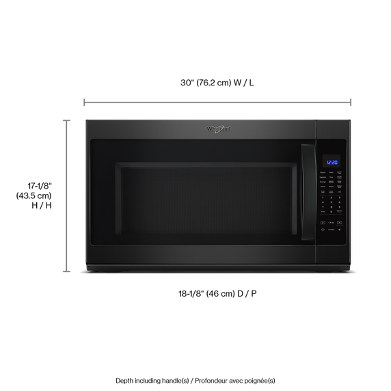 2.1 cu. ft. Over the Range Microwave with Steam cooking YWMH53521HB