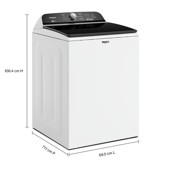 6.0-6.1 Cu. Ft. Whirlpool® Top Load Washer with Removable Agitator WTW6157PW