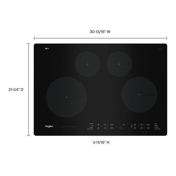 Whirlpool® 30-Inch Induction Cooktop WCI55US0JB