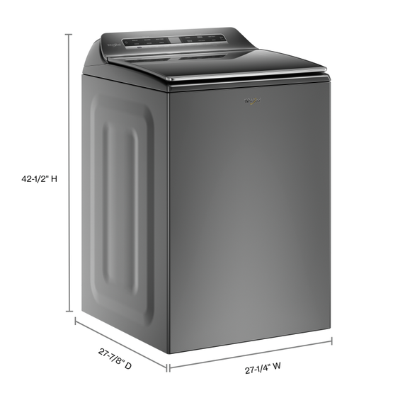 Whirlpool® 6.0 - 5.3 cu. ft. Top Load Washer with 2 in 1 Removable Agitator. WTW8127LC