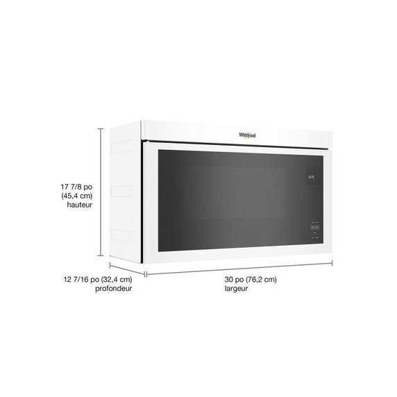 Whirlpool® Flush Mount Over-the-Range Microwave with Turntable-Free Design YWMMF5930PW