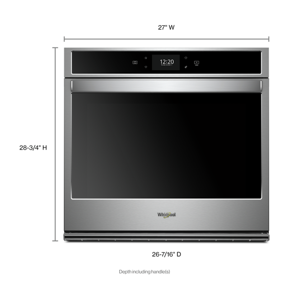 Whirlpool® 4.3 cu. ft. Smart Single Convection Wall Oven with Air Fry, when Connected WOS72EC7HS