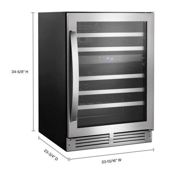 Whirlpool® 24” Wide Undercounter Wine Center-46 Bottles WUW55X24HS