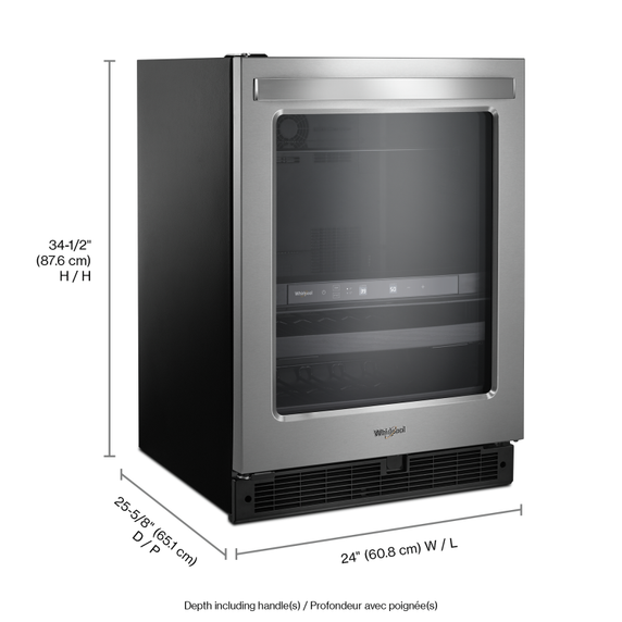 Whirlpool® 24-inch Wide Undercounter Beverage Center - 5.2 cu. ft. WUB50X24HZ