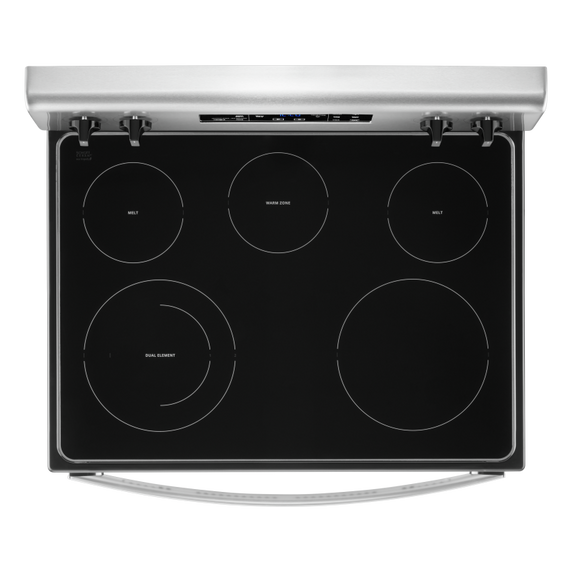 5.3 cu. ft. Whirlpool® electric range with Frozen Bake™ technology. YWFE505W0JZ