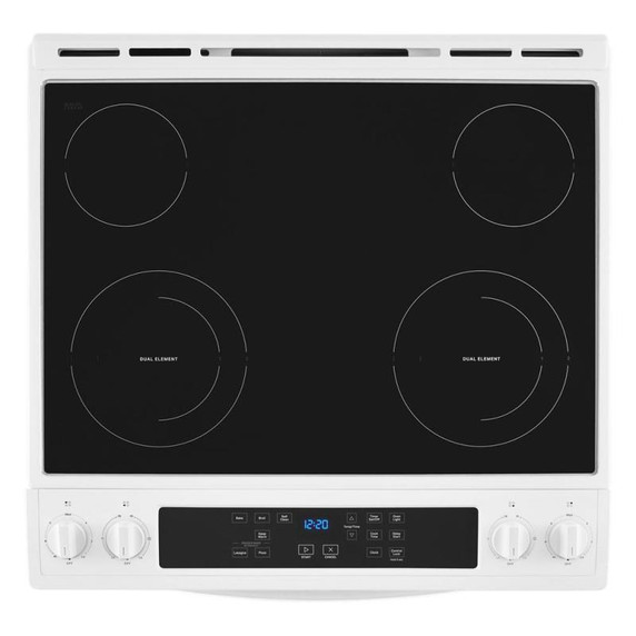 4.8 Cu. Ft. Whirlpool® Electric Range with Frozen Bake™ Technology YWEE515S0LW