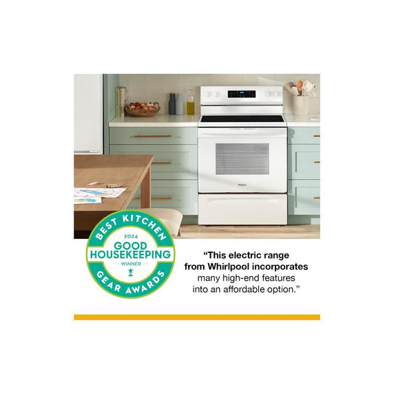 Whirlpool® 30-inch Electric Range with Steam Clean YWFES3330RW