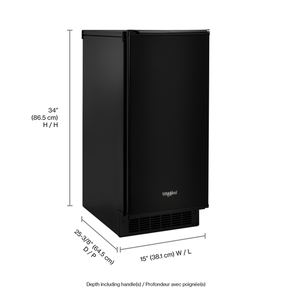 Whirlpool® 15-inch Icemaker with Clear Ice Technology WUI75X15HB