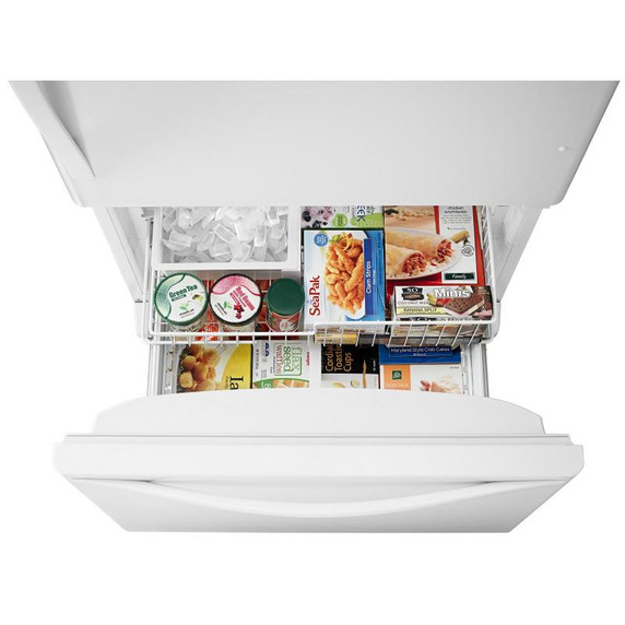 Whirlpool® 22 cu. ft. Bottom-Freezer Refrigerator with Freezer Drawer WRB322DMBW