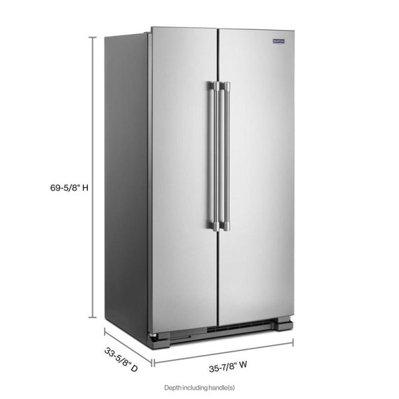 Maytag® 36-Inch Wide Side-by-Side Refrigerator - 25 cu. ft. MSS25N4MKZ