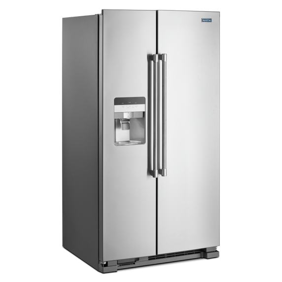 Maytag® 36-Inch Wide Side-by-Side Refrigerator with Exterior Ice and Water Dispenser - 25 Cu. Ft. MSS25C4MGZ