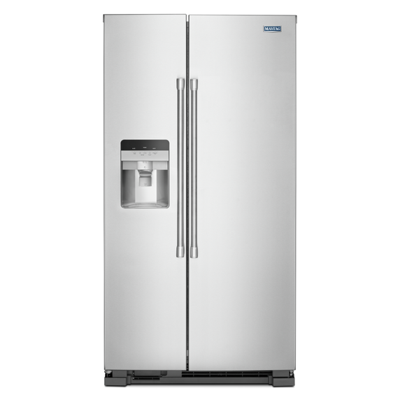 Maytag® 36-Inch Wide Side-by-Side Refrigerator with Exterior Ice and Water Dispenser - 25 Cu. Ft. MSS25C4MGZ