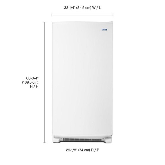 Maytag® 20 cu. ft. Frost Free Upright Freezer with LED Lighting MZF34X20DW