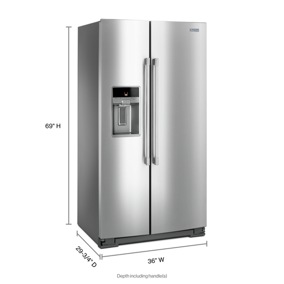 Maytag® 36- Inch Wide Counter Depth Side-by-Side Refrigerator- 21 Cu. Ft. MSC21C6MFZ